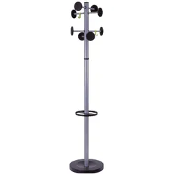 Alba, Garderobe + Kleiderstange, Garderobenständer PMSTAN3 M 175cm Ø38cm schwarz/chrom