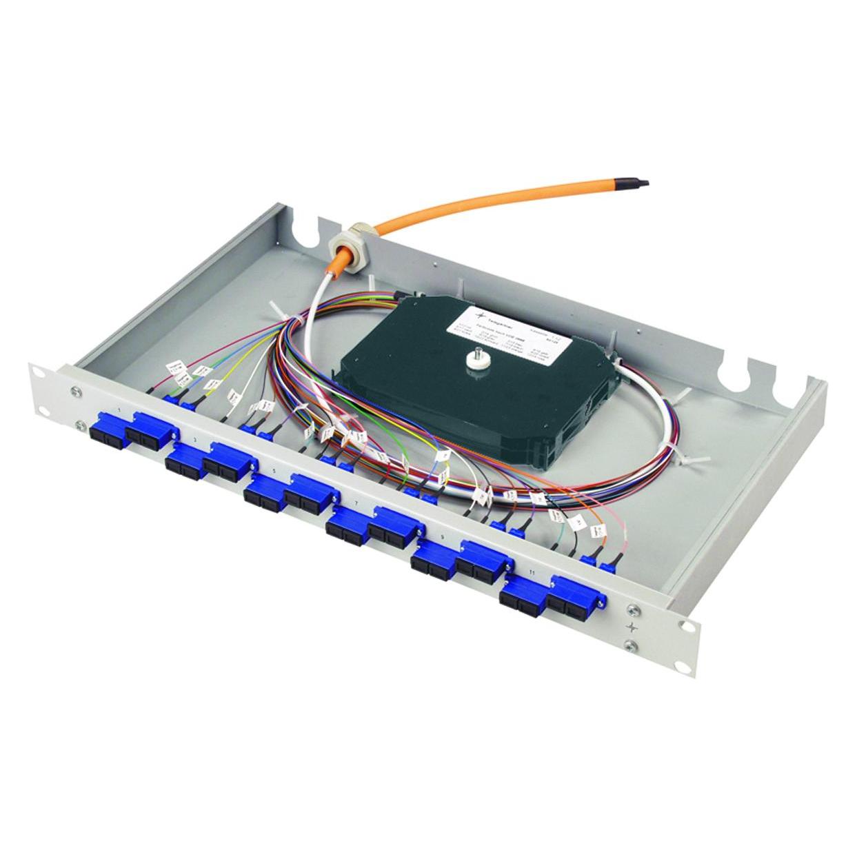 Telegärtner 19" 1HE LWL Spleissbox H02030B9009 Basis eco 12xSC-DUPL+24xSC Pigt50/125 (H02030B9009)