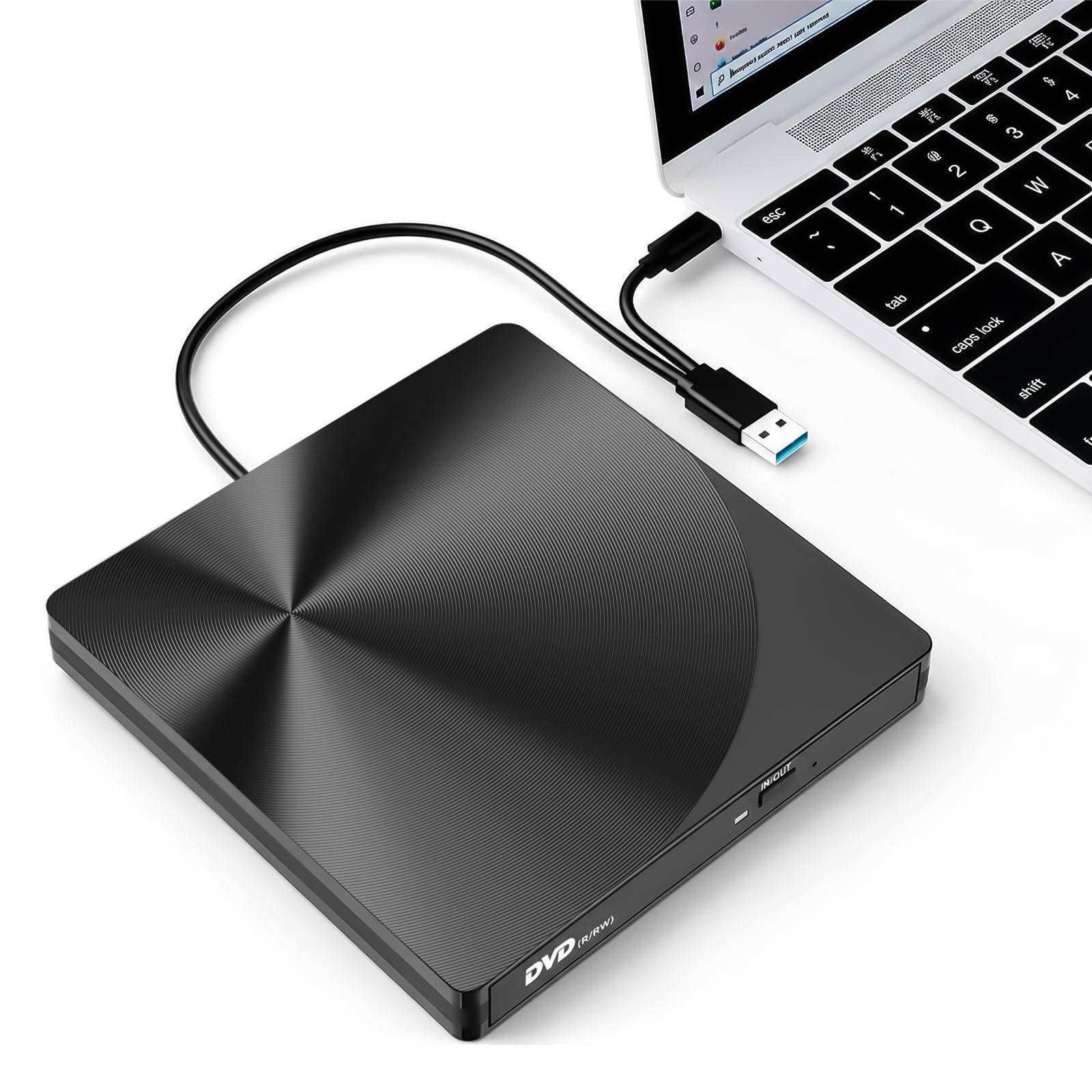 Selius Externe CD DVD Speler Brander USB 3.0 en Type-C voor PC en Laptop