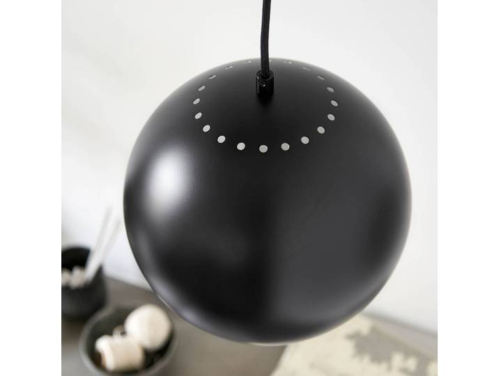 Design hanglamp Ball, dimbaar, zwart, Woon-/ Eetkamer, metaal, Design, hanglamp