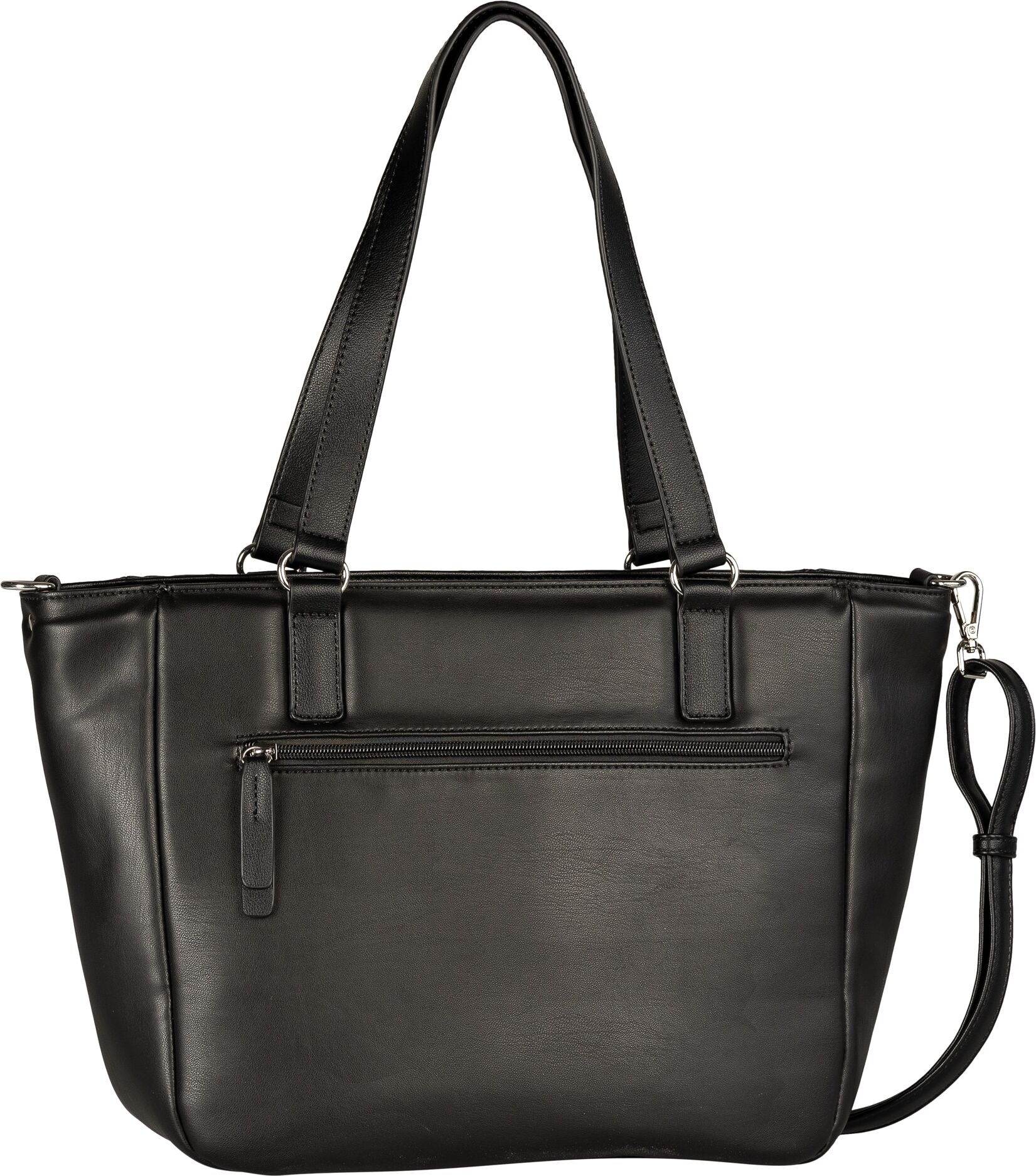 Shopper TOM TAILOR "Mirela", Damen, Gr. B/H/T: 44cm x 26,5cm x 15cm, schwarz, Polyurethan, Taschen Shopper, weich wattiert und elegant in trendigen Formaten schwarz B/H/T: 44cm x 26,5cm x 15cm