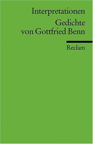 Harald Steinhagen - Interpretationen. Gedichte von Gottfried Benn - Preis vom 14.10.2026 23:07:16 h