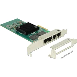 Delock PCI-Express Netzwerkkarte, 4x1Gbps (Mini PCI Express), Netzwerkkarte