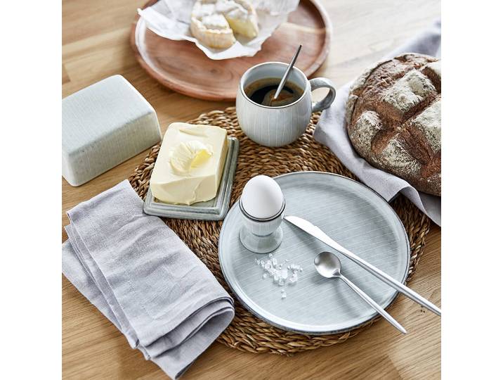 Tasse 4er-Set 9 x 8 x 13cm Grau/Grau