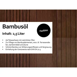KAHRS Moso-Bambusöl, 2,50 Liter Farbton: Farblos