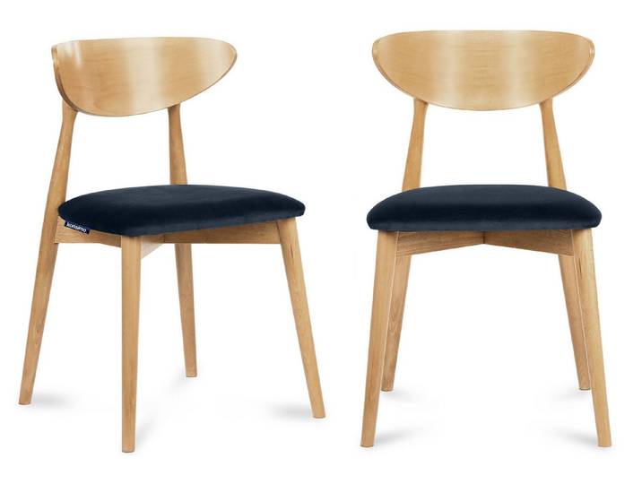 KONSIMO® Polsterstuhl RABI Holzstühle, Esszimmerstühle, hergestellt in der EU (Set, 2 St), Gestell aus Massivholz, fertigmontiert, Japandi