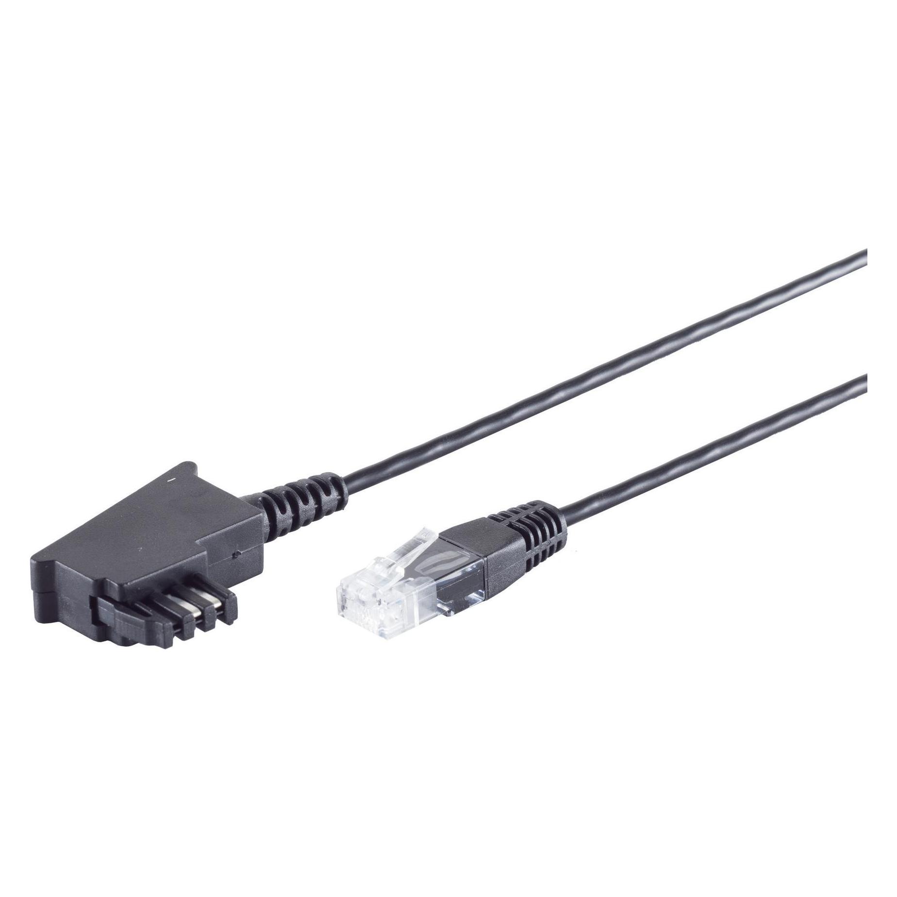 Shiverpeaks S/CONN maximum connectivity TAE-F Stecker auf RJ45 Stecker, VDSL Routerkabel, schwarz, 10,0m (12-09075)