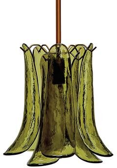 Meyers Glass Pendant - Green - Ballard Designs
