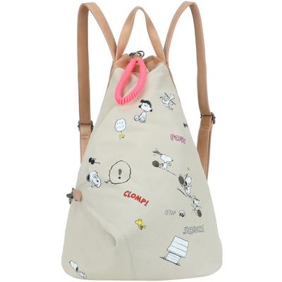 Skirucksack FRITZI AUS PREUSSEN "PeanutsTM x fritzi Tomke Confetti", Damen, Gr. onesize, beige, 55% Baumwolle, 45% Polyester, bedruckt, Rucksäcke, mit Peanuts-Motiv