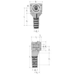 Sanipex Dose 90 Grad, aus Kunststoff/Rotguss mit flexiblem Dosenfuss, R 1/2x12mm...