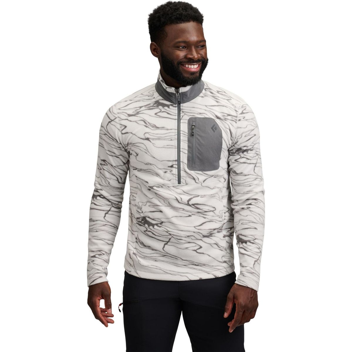 Black Diamond M Rift Half Zip Fleece Jacket relief-alloy-steel grey (9769) SML AP7441149769SML1