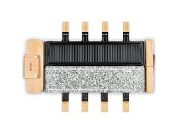 Appareil À Raclette 8 Personnes Wod360 Fromage Fondue Pierre Granit Et Bois Naturel Socle Pivotant À 180° Plaques Amovi[PE78]