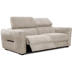 SOFA CALVERA 3-Sitzer mit 1 Relaxfunktion, ecru