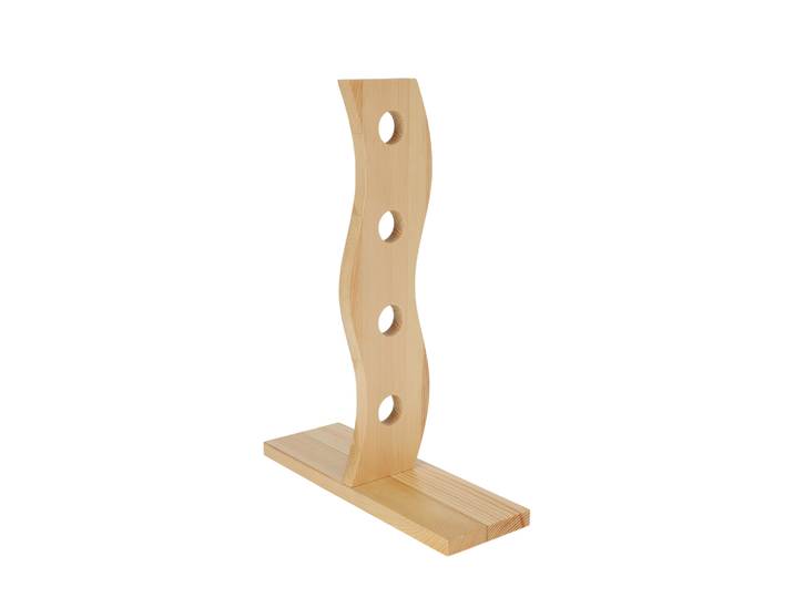 Weinregal Holz für 4 Flaschen