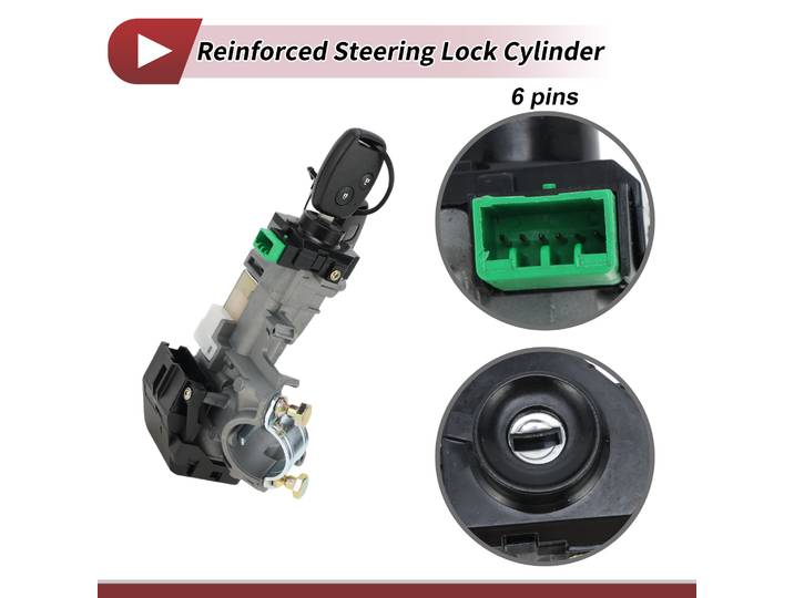UXCELL No.06350SAAG30/35100SDAA71 cylindre de serrure d'allumage pour Honda Civic interrupteur d'allumage cylindre serrure 1 jeu