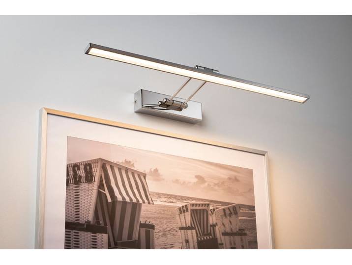 PAULMANN LED Bilderleuchte Beam Sixty , grau (chromfarben), 1, H: 4,6cm, 1 Stk., Leuchten, LED Bilderleuchte