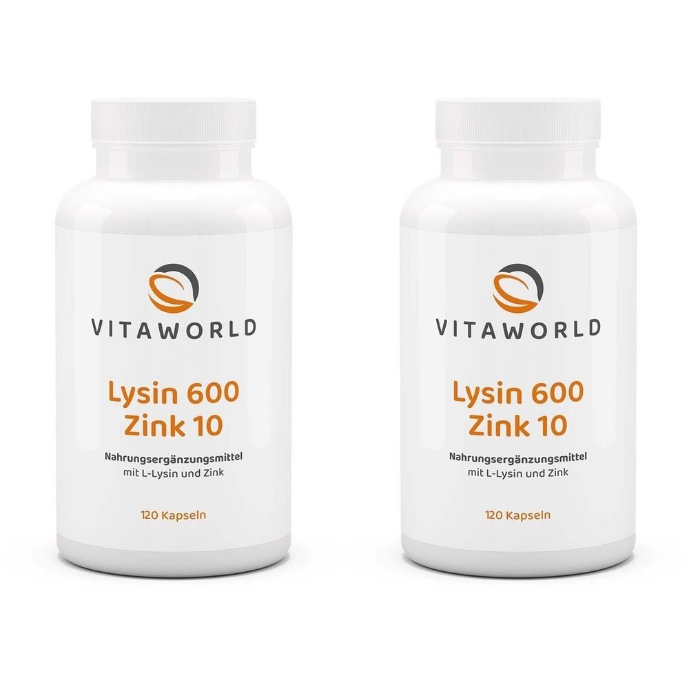 Lysin 600Mg Plus Zink 10Mg x2 2x120 St Kapseln