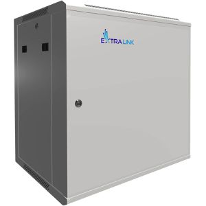 Extralink Netzwerkschrank Standard, EX.12974, 19 Zoll, Wandgehäuse, 65 kg, 600 x 640 x 450 mm, lichtgrau, 12 HE