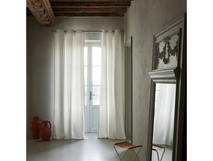 Rideau en coton blanc 145x270 cm