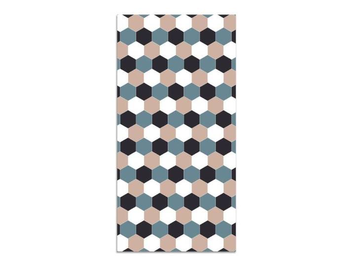 Tapis Vinyle Panorama Mosaïque Hexagones de Ton Bleu 300x200 cm - Tapis pour Cuisine Bureau et Salon en PVC