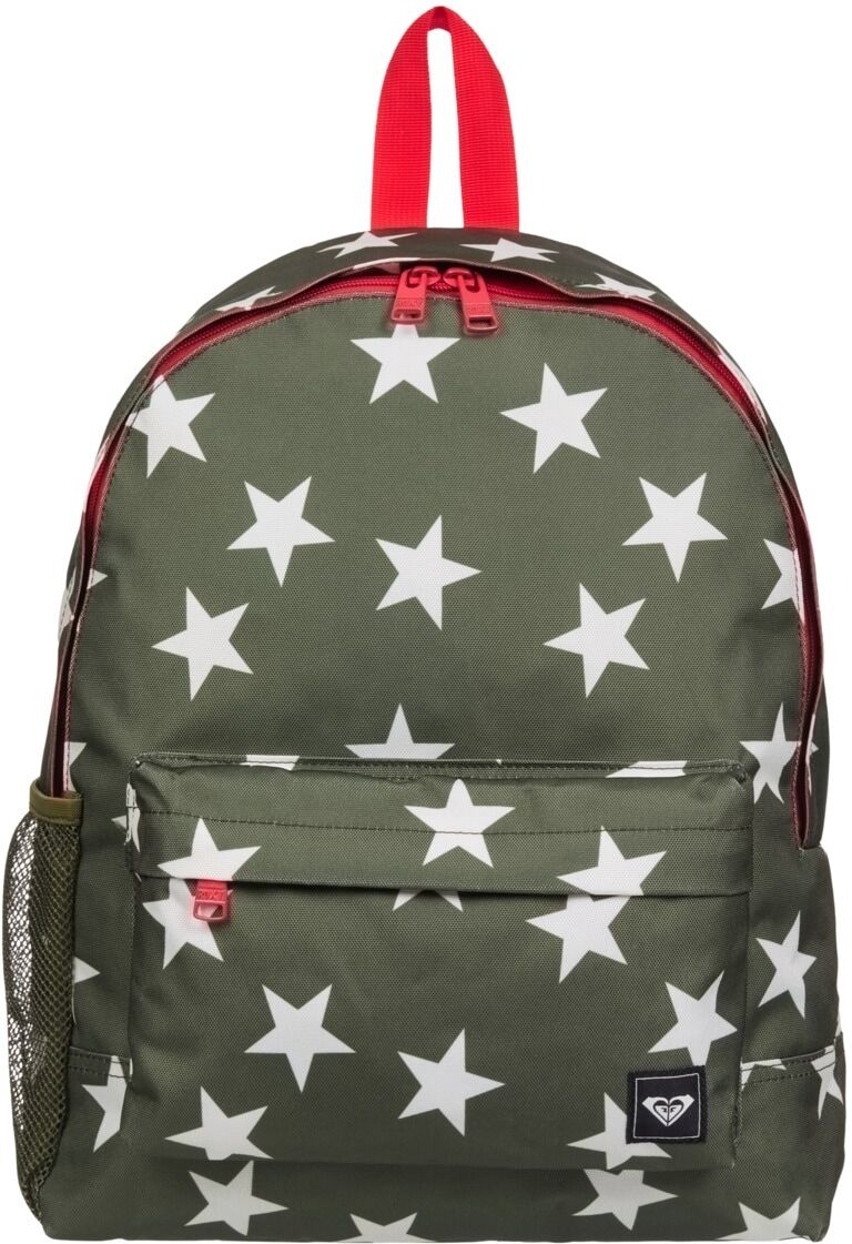 Tagesrucksack ROXY "Sugar Baby Bottle", Damen, grün (winter moss simply starz s), Polyester, Rucksäcke