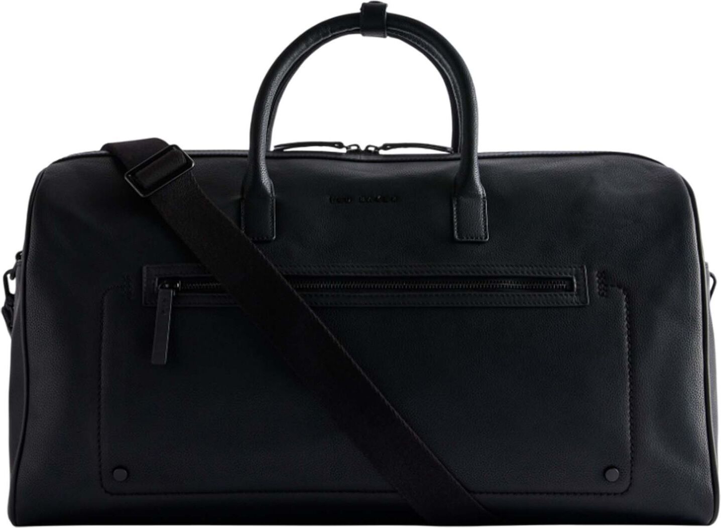 Ted Baker Leder Reisetasche LANDERS Recycled Leather Holdall Black schwarz