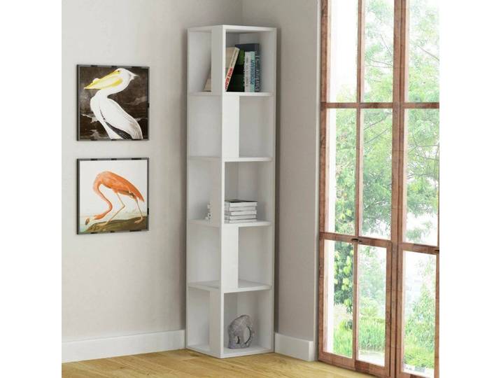 Bibliothèque Herman Dmora Bois Mélaminé Blanc 34x34x161h cm