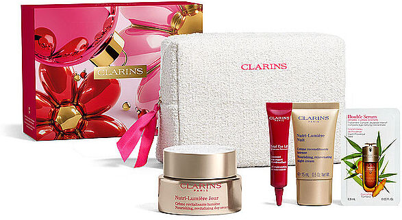 Clarins Geschenkset - NUTRI LUMIERE HOLIDAY SEASON 50ml / 15ml / 7ml / 0,9ml EG