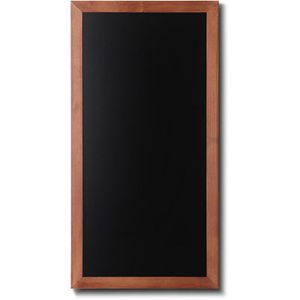 Showdown-Displays Kreidetafel Natura, schwarz, Wandtafel mit teakfarbenem Holzrahmen, 100 x 56 cm