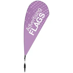 PREMIUM Beachflag DROP mit Bohrständer, Dropflag Fiberglas, inkl. bedrucktem Saum, Beachflag