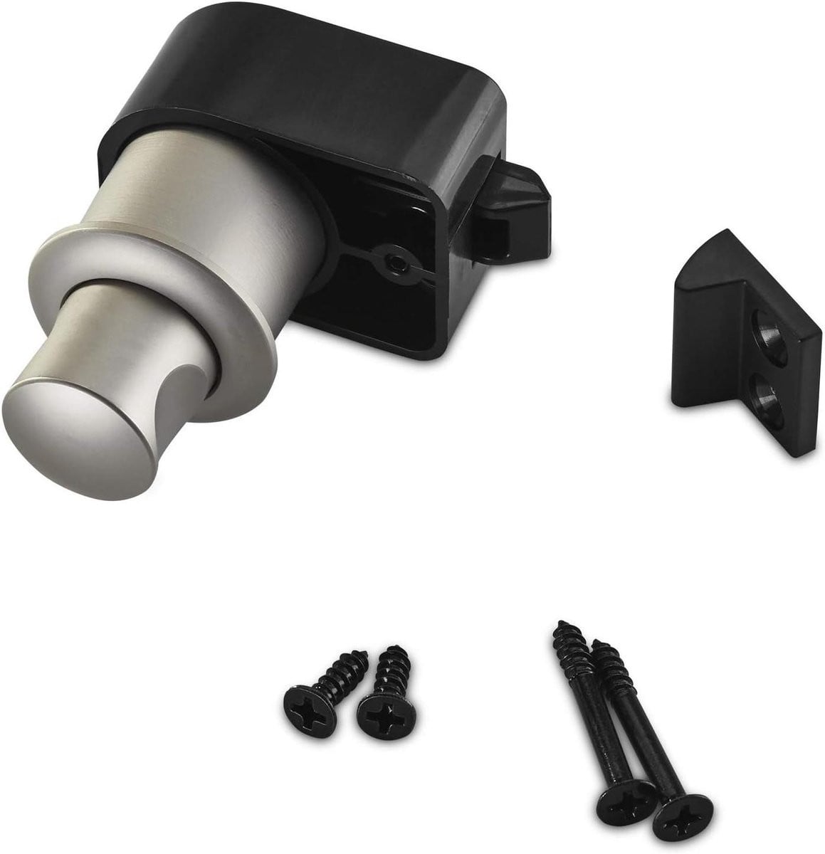 Meubelslot Push-lock RVS-look Mat - Drukslot voor Kastdeuren - Ø 25 mm