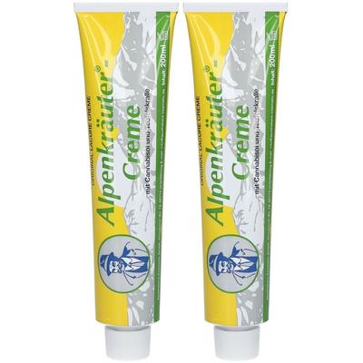 Alpenkräuter Creme Lacure m.Cannabisöl u.Teufelskr 2x 2x200 ml