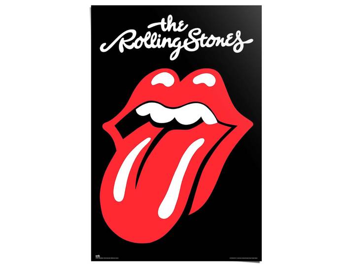 Poster REINDERS Rolling Stones , schwarz (farbe bild(er): schwarz), B:61cm H:91,5cm T:0,1cm, Bilder, Poster, Hobbyraum - Schwarz - 150 gr. Papier - Musik - 61x91,5 cm
