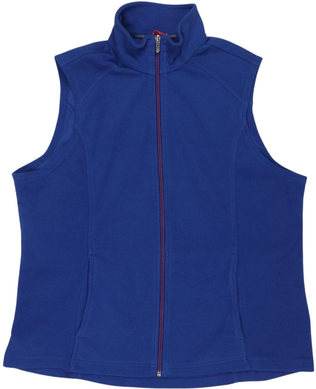 Lands End Damen Weste, Blau, Gr. XL, Synthetik - Second Hand