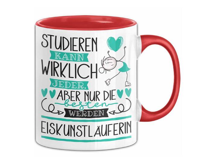 Trendation Tasse Eiskunstläuferin Tasse Lustiges Geschenk Studieren Kann Wirklich Jed