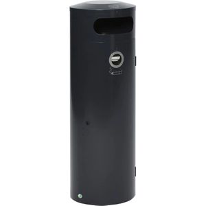 VAR Aschenbecher KS 90, anthrazit, für Outdoor, 2in1, Aschenbecher & Mülleimer aus Metall, 42 x 125cm, 90 L