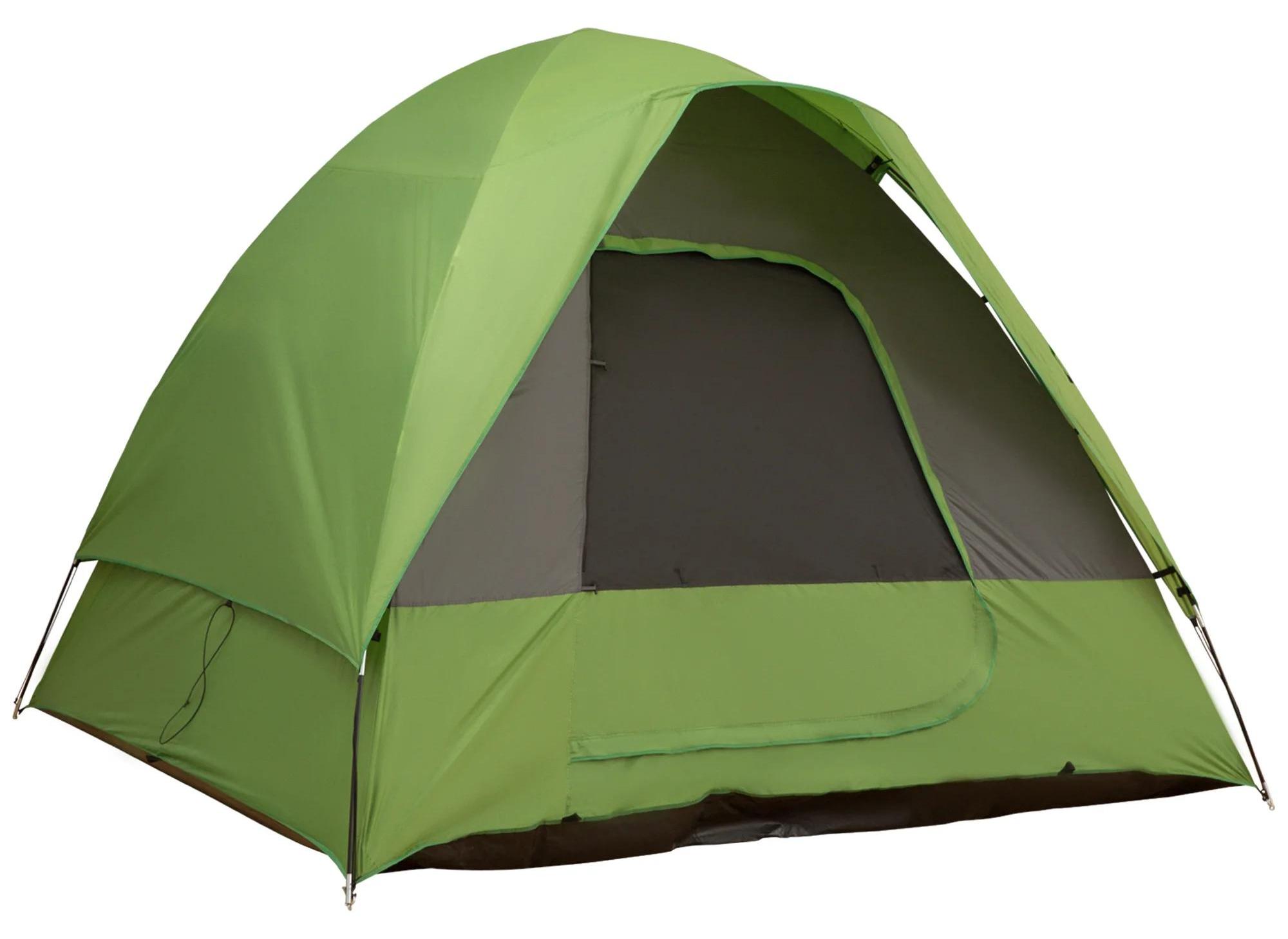 Campingzelt - Automatisches 4-5-Personen Familienzelt - Canvas - 300 x 300 x 230 cm - Armeegrün