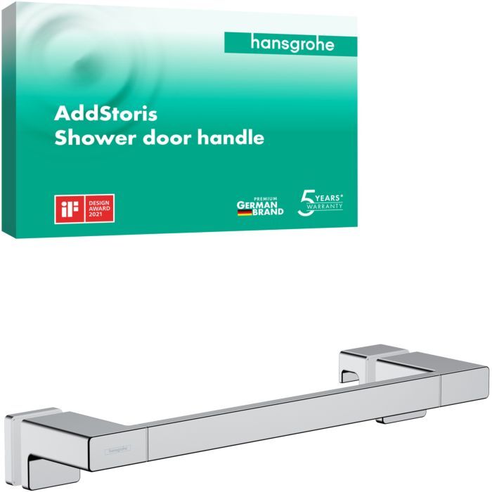 Hansgrohe AddStoris Duschtürgriff 41759000 Dicke des Glases 6-12mm, Metall, chrom