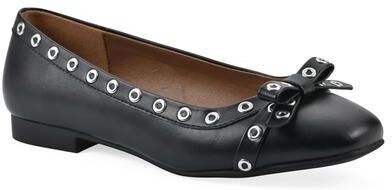 Women's Bodhi Ballet Flat by White Mountain in Black Smooth (Size 6 1/2 M)