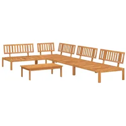 vidaXL 5-tlg. Garten-Sofagarnitur aus Paletten Massivholz Akazie