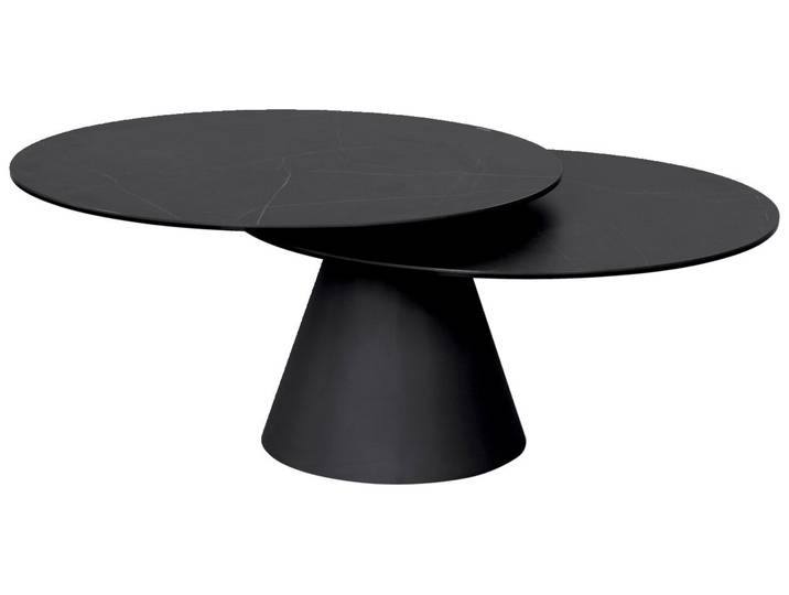 Dieter Knoll Couchtisch SALERNO, schwarz, Keramik