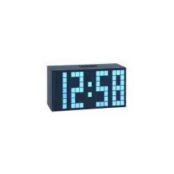 Elektronischer XL-Wecker Time Block, Netzanschluss weiß - eisblau