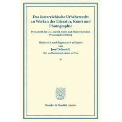 Das österreichische Urheberrecht, Fachbücher von Josef Schmidl