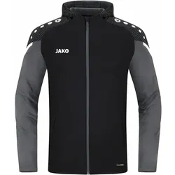 JAKO Performance Kapuzenjacke Damen schwarz/anthra light 34