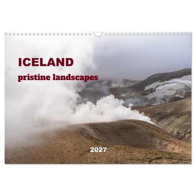 ICELAND pristine landscapes (Wall Calendar 2027 DIN A3 landscape), CALVENDO 12 Month Wall Calendar