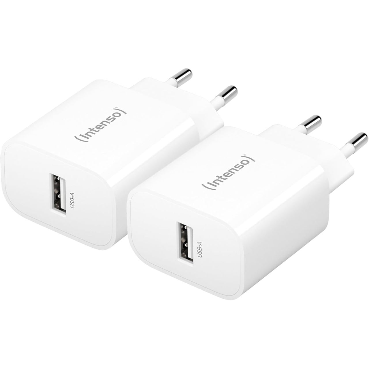 Intenso USB-Ladegerät Doppelpack: je 1 x USB-A 5 Watt weiß