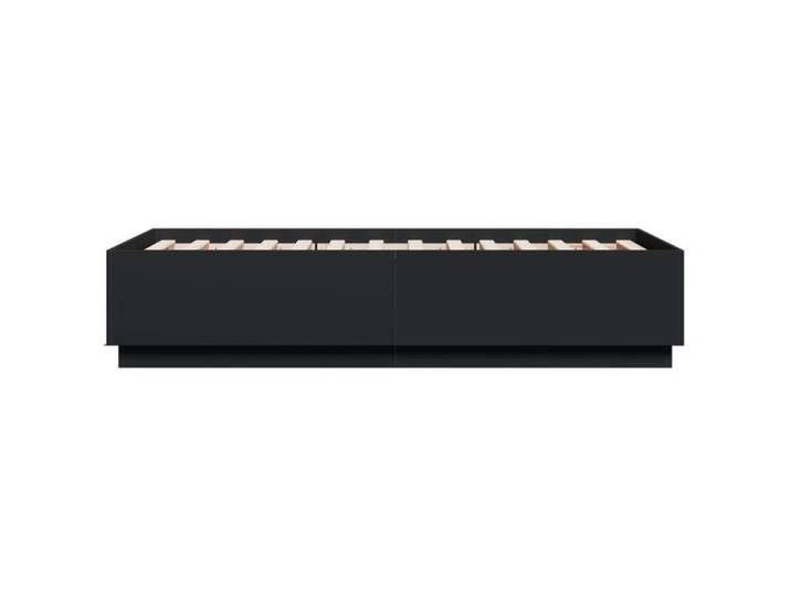 BURKE* Lit simple 90x190 cm Structure de lit classique sans matelas noir 90x190 cm - LL3314
