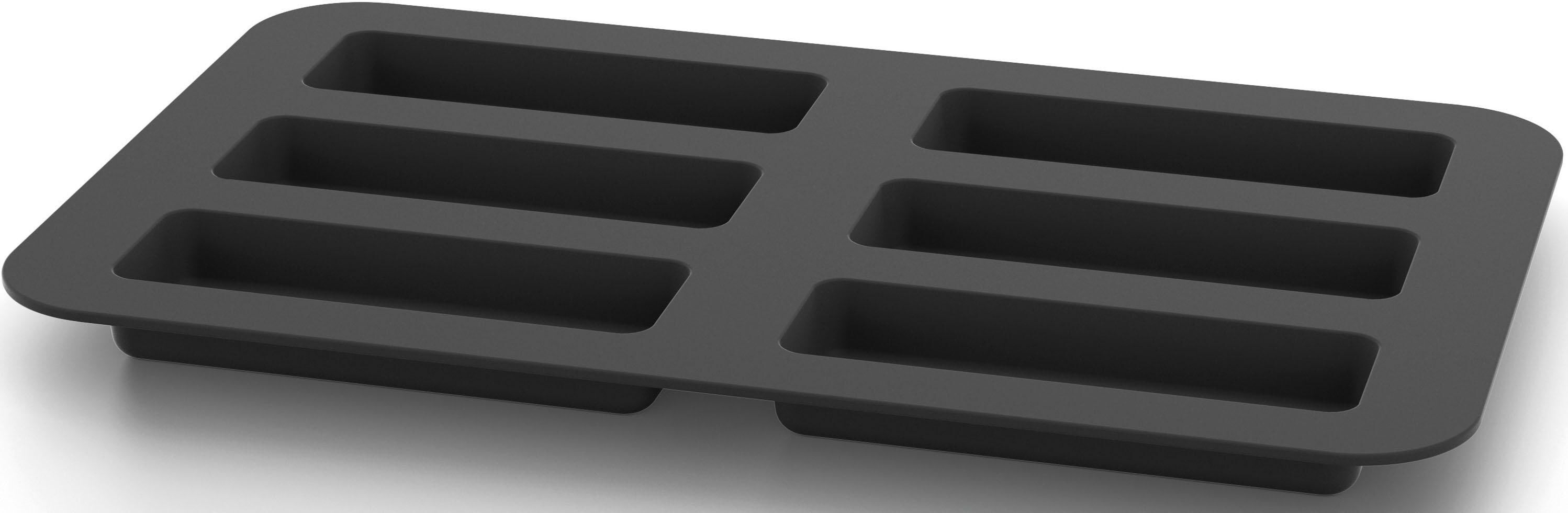 WMF Backeinsatz "Müsliriegelform KÜCHENminis", schwarz, Küchenmaschinen-Einsätze, für WMF KÜCHENminis Dörrautomat Snack to go, Backeinsatz schwarz Einheitsgröße