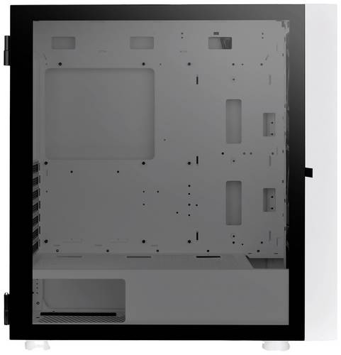 Thermaltake CA-1T9-00M6WN-01 Midi-Tower PC-Gehäuse Weiß 3 Vorinstallierte LED Lüfter, LCS Kompatibel, Seitenfenster, Für DIY