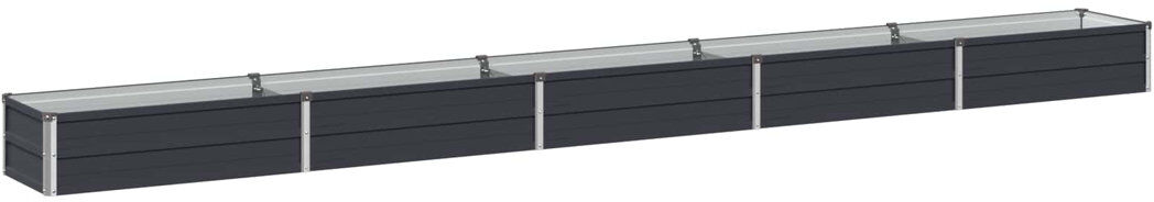 Rio Outdoor Raised Garden Bed Anthracite 24cm H x 400cm W x 40cm D